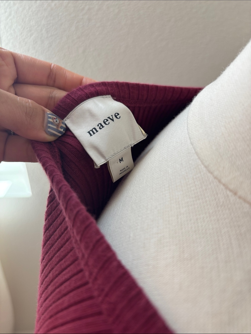 Maeve Ribbed Square-Neck Button top - Picture 4 of 7